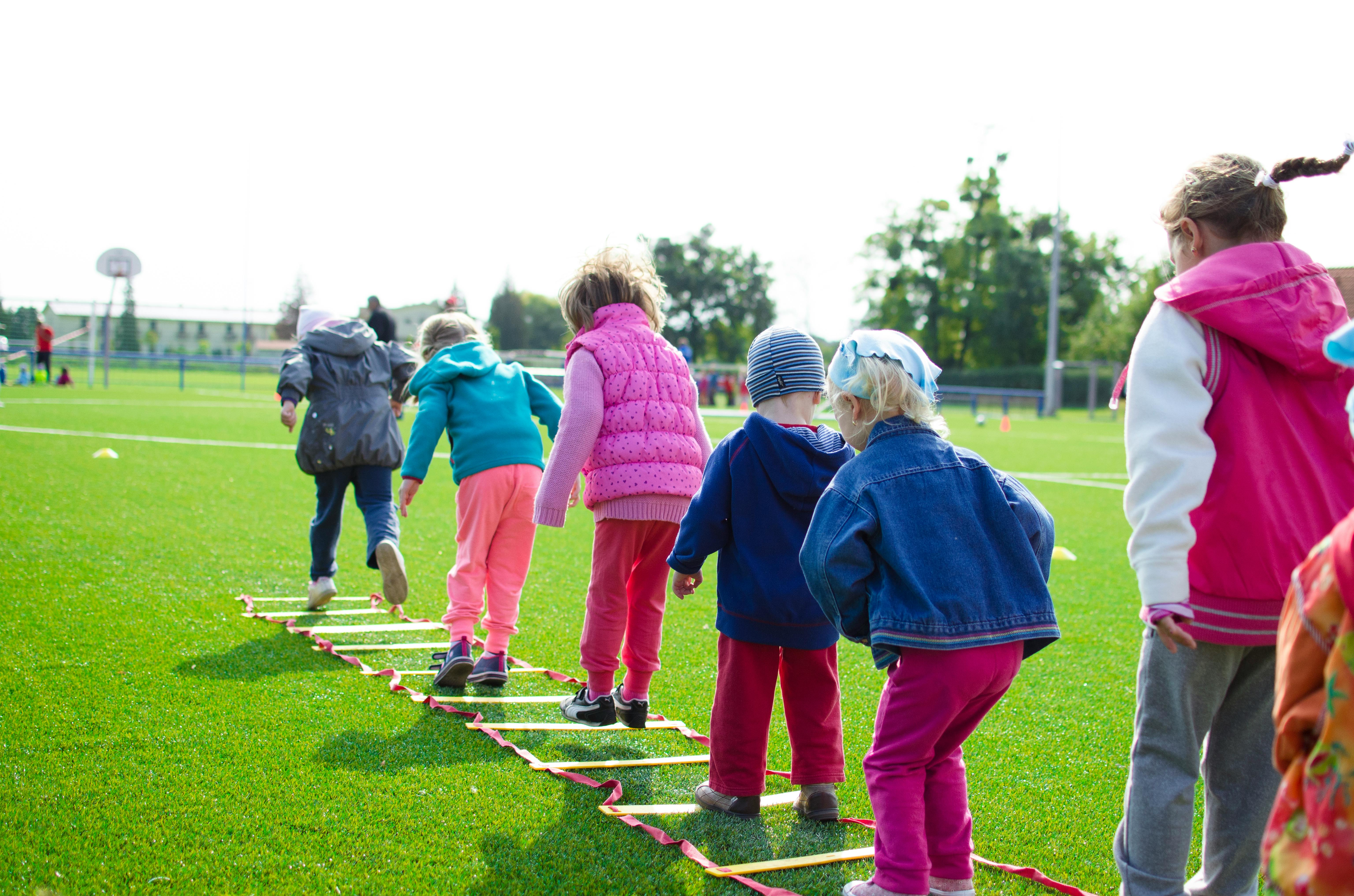 Children enjoying an outdoor group activity